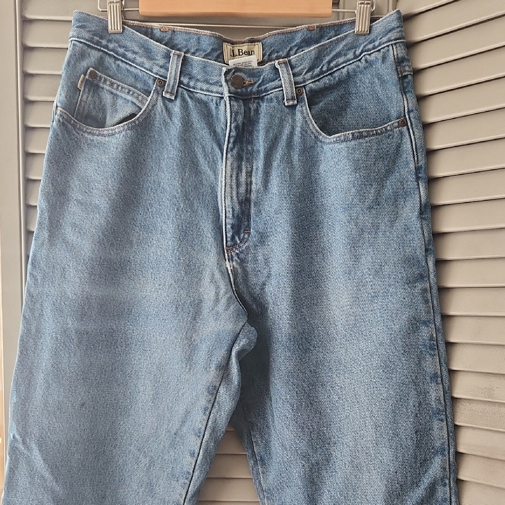 LL Bean Flannel Lined Jeans Classic Fit   34 X 32 100% Cotton
